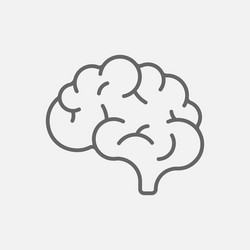 Brain icon isolated on white background vector