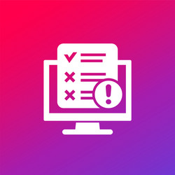Failed Test Icon - Computer Error vector image