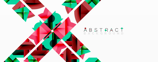 geometric shapes overlap creating vibrant modern vector image