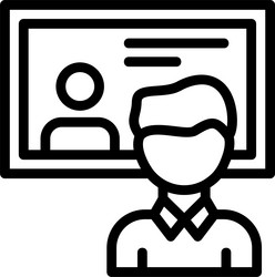 interview linear style icon design vector image
