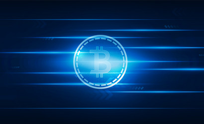 abstract technical graph of bitcoin in futuristic vector image