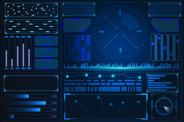 hud hi tech user interface gadget element vector image