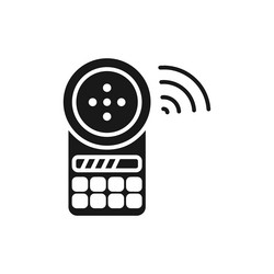 intercom line icon isolated on white background vector image