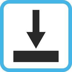 move bottom icon in a frame vector image