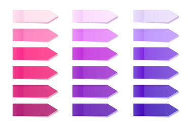 realistic sticky notes collection arrow flag tabs vector image