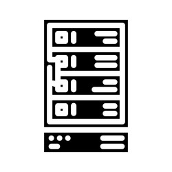 storage disks big data glyph icon vector image