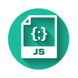 white js file document icon download button vector image