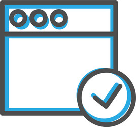 browser icon design interaction line vector image