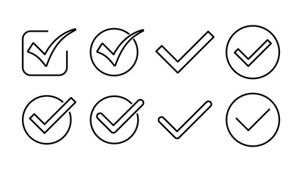 check icon mark list button vector