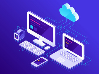 Cloud Computing & Data Storage vector image