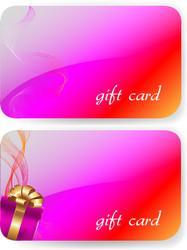 Color gift card set vector