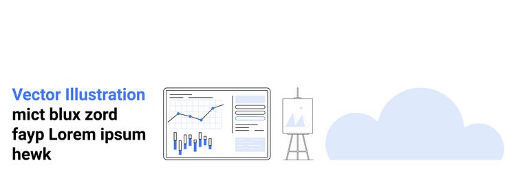 data analytics dashboard with graphs and charts vector image