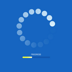 load bar for mobile apps web preloader on blue vector image