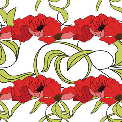 summer floral seamless wallpaper Vector Image