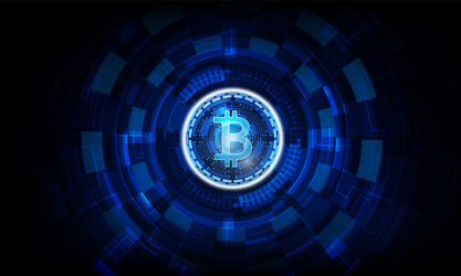 abstract technical graph of bitcoin in futuristic vector image