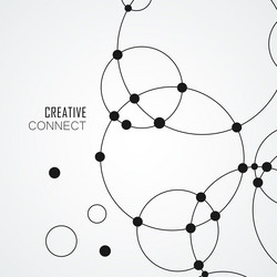 background with overlapping circles vector image