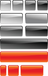 web square button vector image