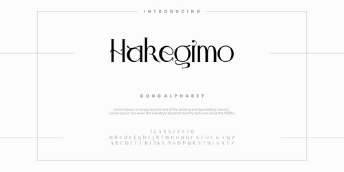 hakegimo abstract fashion font alphabet vector image