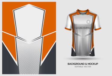 jersey mockup and background pattern design vector image