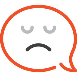message bubble flat line web icon concept vector image