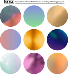 Set colorful blurred round spots vector