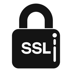 ssl certificate padlock icon simple vector image