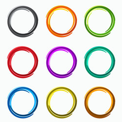 Abstract Colorful Loop Circles vector image