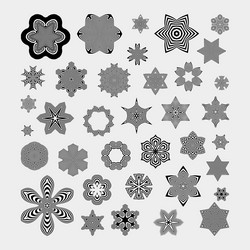 Abstract Optical Snowflake Pattern vector image