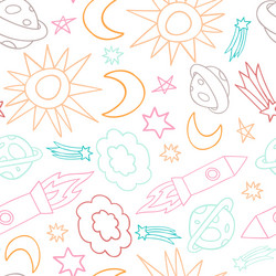 seamless pattern colorful design outer vector image