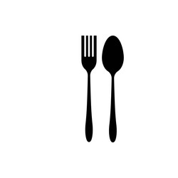 Spoon and fork logo Royalty Free Vector Image - VectorStock