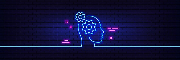 thoughts line icon teamwork sign core value vector image