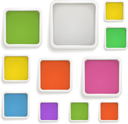abstract background of color boxes template vector image