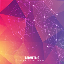 geometric abstract background with connected line vector image