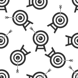 Target with dart in black icon pattern vector