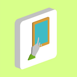 Finger click tablet simple icon symbol design vector