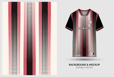 jersey mockup and background pattern design vector image