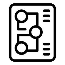 tablet showing algorithm for machine learning vector image
