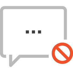 message bubble flat line web icon concept vector image
