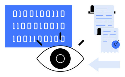 monitoring data encoded in binary for secure vector image
