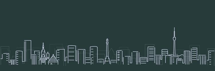 stuttgart simple lines skyline on dark background vector image
