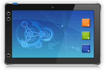 Tablet Computer with Touchpad vector image