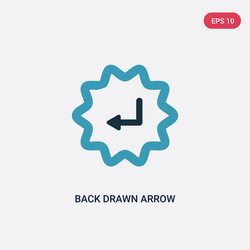 two color back drawn arrow icon from user vector image