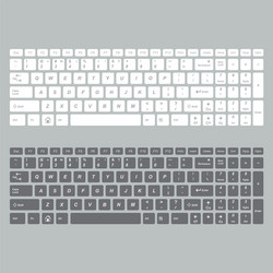 White Computer Keyboard vector image