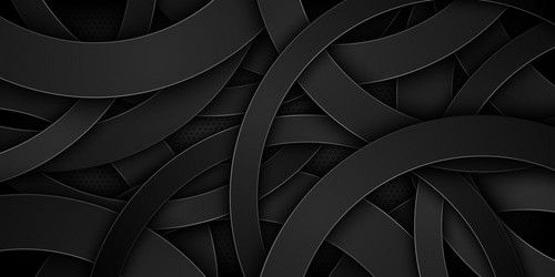 black abstract background with overlapping vector