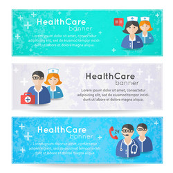 Collection of banners and ribbons with medicine vector