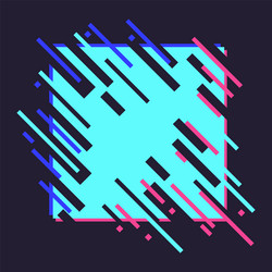 distortion dynamic square element technology vector image