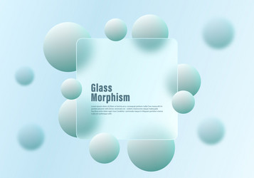 frosted glass square partition with floating vector image