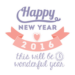 happy new year 2016 vector