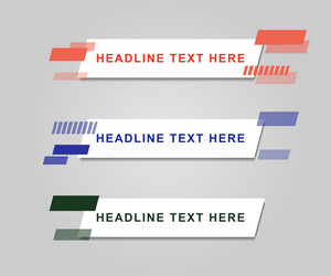 Lower third template tv header mockup television Vector Image