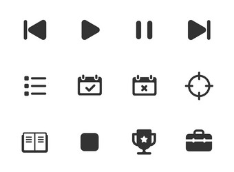 ui web icons isolated on white background vector image